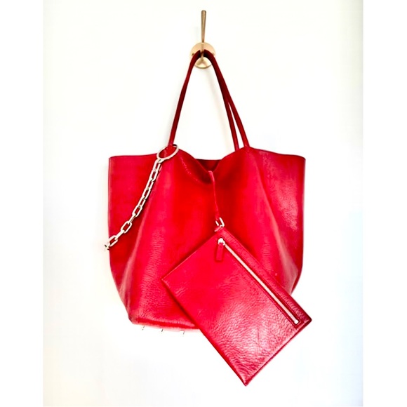 Alexander Wang Roxy Tote Red Leather Stud Medium - Picture 2 of 9